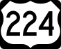 U.S. Route 224 marker