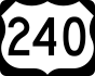 U.S. Route 240 marker