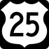 U.S. Route 25 marker