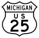 US Highway 25 marker