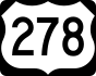 U.S. Highway 278 marker