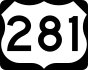 US Highway 281 marker
