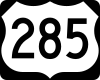 U.S. Route 285 marker