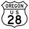 U.S. Highway 28 marker