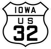 US 32 Iowa 1926 shield marker