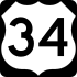 U.S. Highway 34 marker