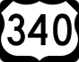 U.S. Route 340 marker