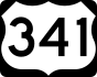 U.S. Highway 341 marker
