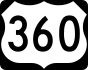 U.S. Route 360 marker