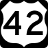 U.S. Route 42 marker