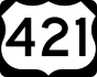 U.S. Route 421 marker