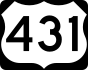 U.S. Route 431 marker