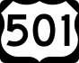 U.S. Route 501 marker