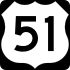 US Highway 51 marker