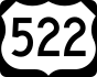 U.S. Route 522 marker
