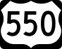 U.S. Route 550 marker
