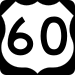 U.S. Route 60 marker