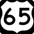 U.S. Route 65 marker
