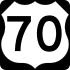 U.S. Route 70 marker