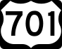 U.S. Route 701 marker