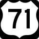 U.S. Route 71 marker