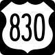 U.S. Route 830 marker
