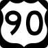 US Highway 90 marker