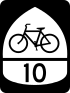 U.S. Bicycle Route 10 marker