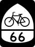 U.S. Bicycle Route 66 marker