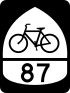 U.S. Bicycle Route 87 marker