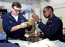 Dr. Davis preparing an anesthetic