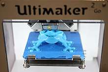 Ultimaker 3D printer printing an object