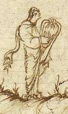 Utrecht Psalter image of cithara or lyre