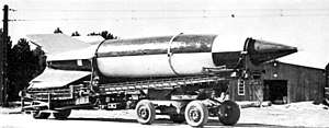 rocket on a trailer