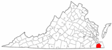 State map highlighting Chesapeake