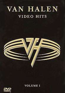 A black background with a golden "VH" flying-v style logo for Van Halen