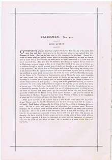 Vanity Fair Print 1875 editors text