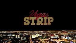 The title card, with the words "Vegas Strip" above a nighttime image of the Las Vegas Strip