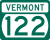 Vermont Route 122 marker