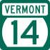Vermont Route 14 marker
