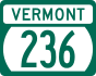 Vermont Route 236 marker