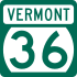 Vermont Route 36 state marker