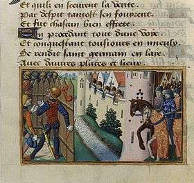 A colourful fifteenth-century drawing of the Siege of Calais