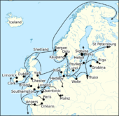 Map of northern Europe