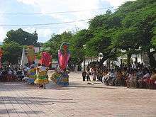 Traditional dance being performed in the centre of Villa Vieja