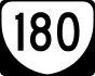 State Route 180 marker