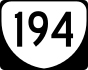 State Route 194 marker