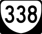 State Route 338 marker