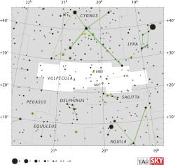 Map of the constellation Vulpecula