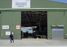 Hangar W3, home to the Merlin Depth Maintenance Flight.